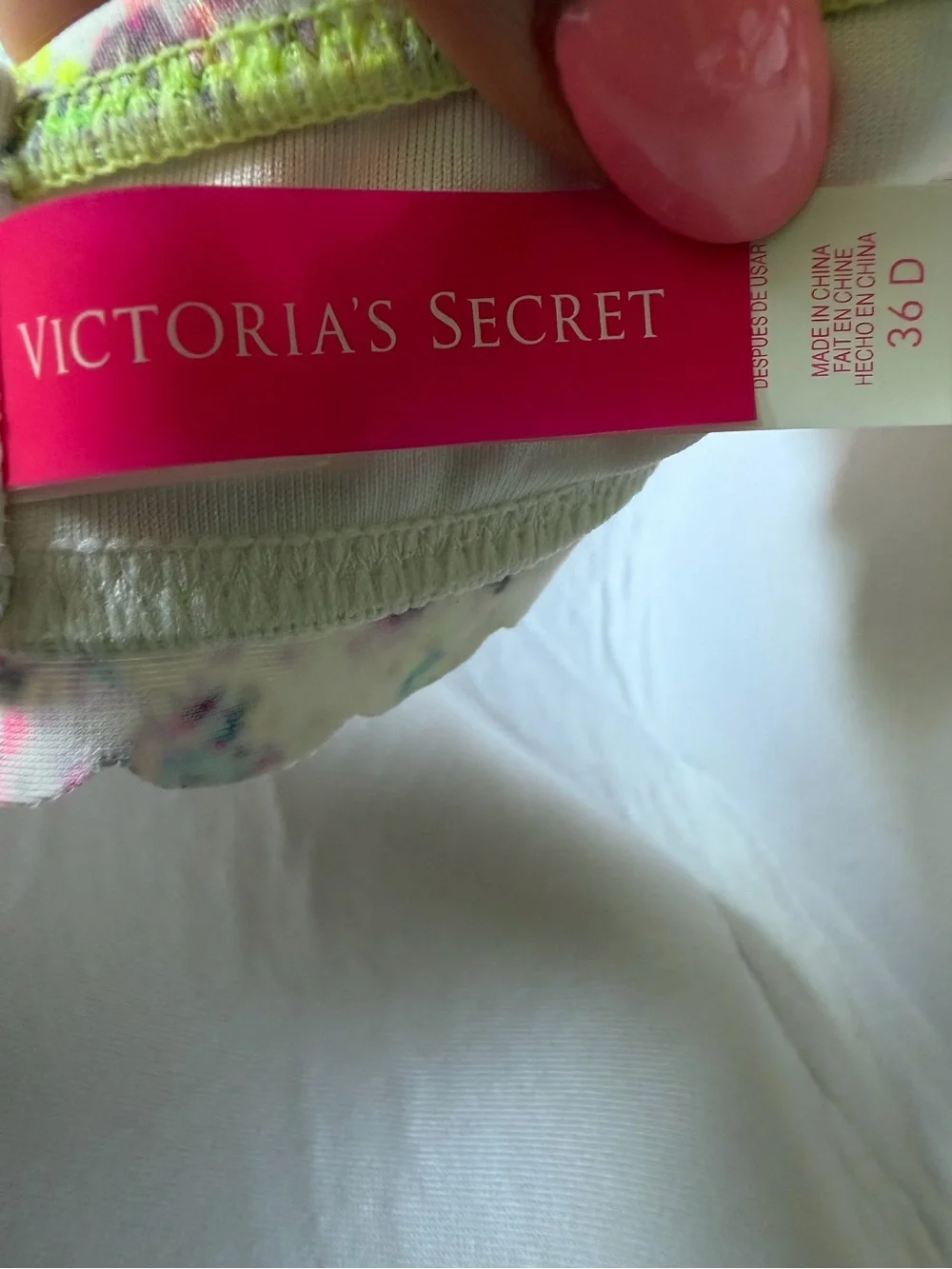 Victoria's Secret Neon Splatter Two-Piece Bikini-Vacation/ Beach Ready! 36D/M